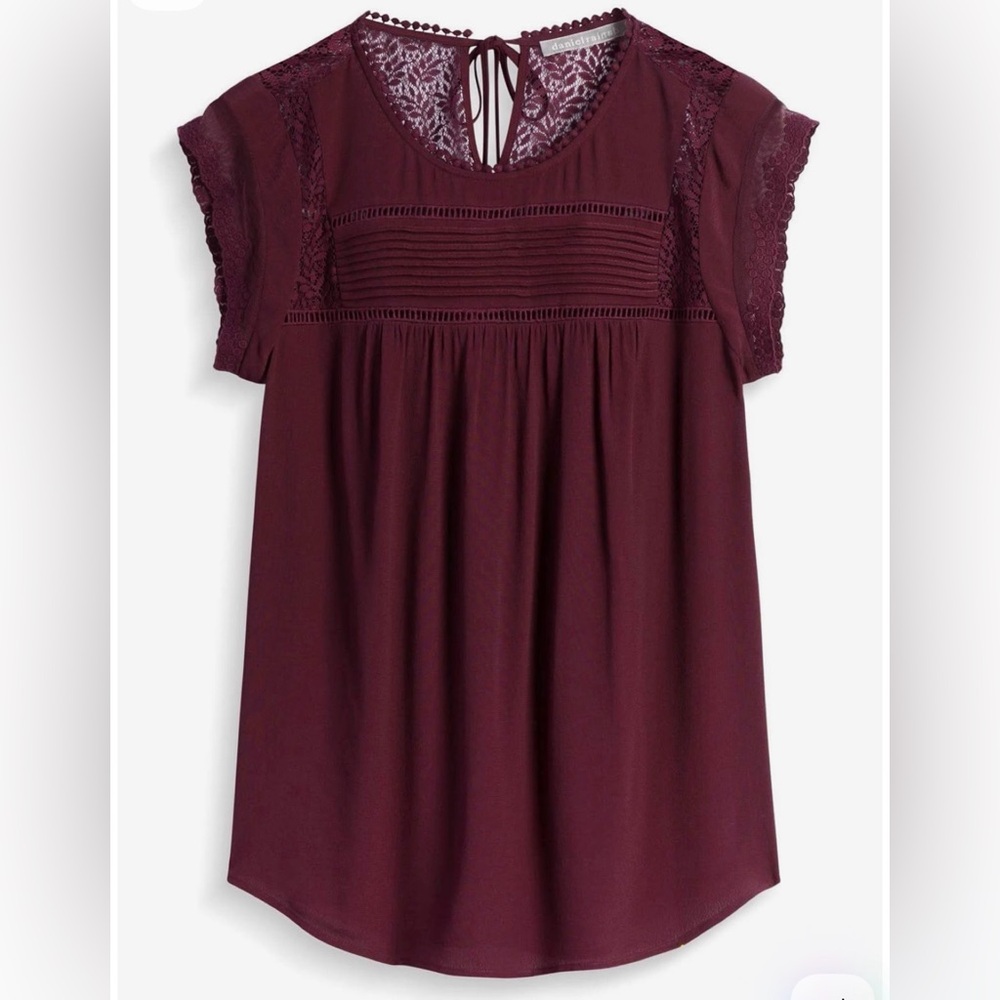 Daniel Rainn Becru Lace Detail Blouse